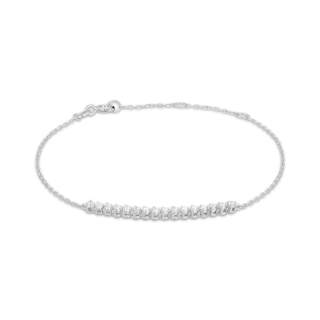 Rocksbox The Everyday Lab-Grown Diamond Half Tennis Bracelet 1/4 ct tw Sterling Silver 9"