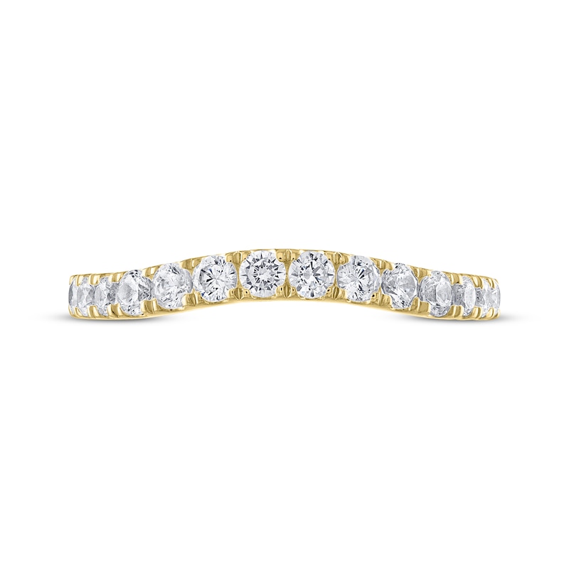 THE LEO Ideal Cut Round-Cut Diamond Wedding Band 1/2 ct tw 14K Yellow Gold