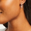 Thumbnail Image 3 of KAY Lab-Grown Diamonds Oval Hoop Earrings 1 ct tw 14K White Gold