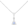 Thumbnail Image 1 of Trillion-Cut Tanzanite & Diamond Accent Necklace Sterling Silver 18”