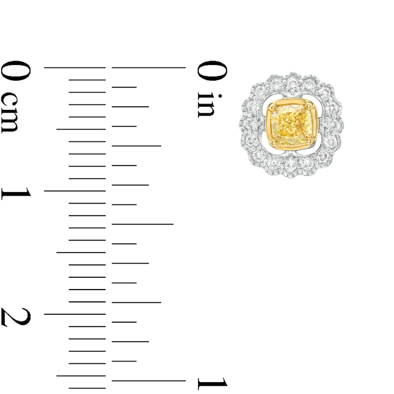 Main Image 2 of Le Vian Sunny Yellow Diamond Earrings 5/8 ct tw 14K Two-Tone Gold