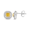 Thumbnail Image 2 of Le Vian Sunny Yellow Diamond Earrings 5/8 ct tw 14K Two-Tone Gold