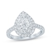 Monique Lhuillier Bliss Pear-Shaped Diamond Engagement Ring 1-1/2 ct tw 18K White Gold
