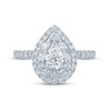 Monique Lhuillier Bliss Pear-Shaped Diamond Engagement Ring 1-1/2 ct tw 18K White Gold