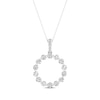 Lab-Created Diamonds by KAY Circle Necklace 1 ct tw 14K White Gold 18”