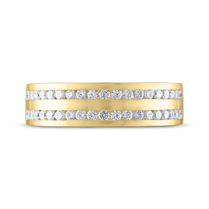 Main Image 3 of Men’s THE LEO Ideal Cut Diamond Wedding Band 3/4 ct tw 14K Yellow Gold