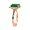 Thumbnail Image 1 of Le Vian Emerald-Cut Emerald Ring 3/8 ct tw Diamonds 14K Strawberry Gold