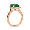 Thumbnail Image 2 of Le Vian Emerald-Cut Emerald Ring 3/8 ct tw Diamonds 14K Strawberry Gold