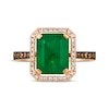 Thumbnail Image 4 of Le Vian Emerald-Cut Emerald Ring 3/8 ct tw Diamonds 14K Strawberry Gold