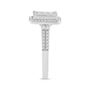 Thumbnail Image 2 of Now + Forever Princess-Cut Multi-Diamond Center Elongated Cushion Engagement Ring 1 ct tw 14K White Gold