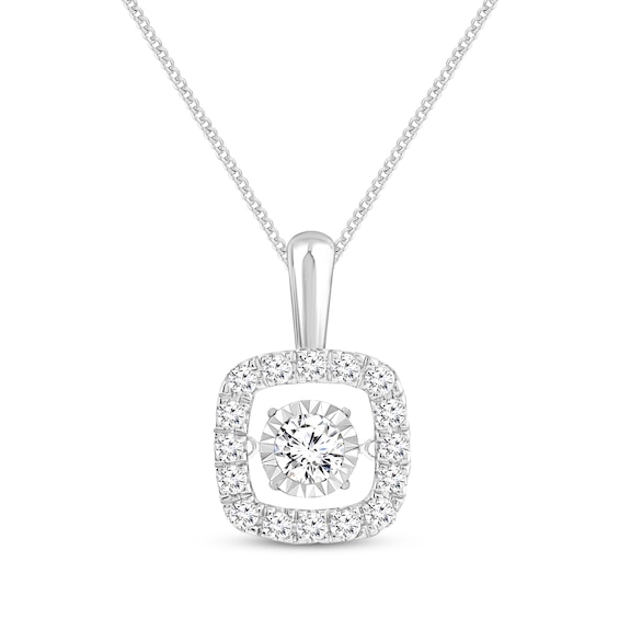Unstoppable Love Necklace 1 ct tw 14K White Gold 19"