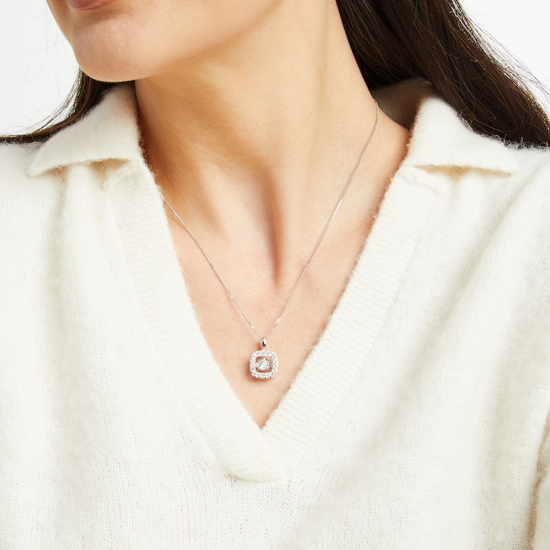 Main Image 2 of Unstoppable Love Necklace 1 ct tw 14K White Gold 19&quot;