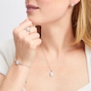 Thumbnail Image 6 of Cushion-Cut Lab-Created Opal & White Lab-Created Sapphire Gift Set Sterling Silver