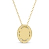 Thumbnail Image 3 of KAY Lab-Grown Diamonds Oval-Cut Halo Necklace 1/2 ct tw 10K Yellow Gold 18&quot;