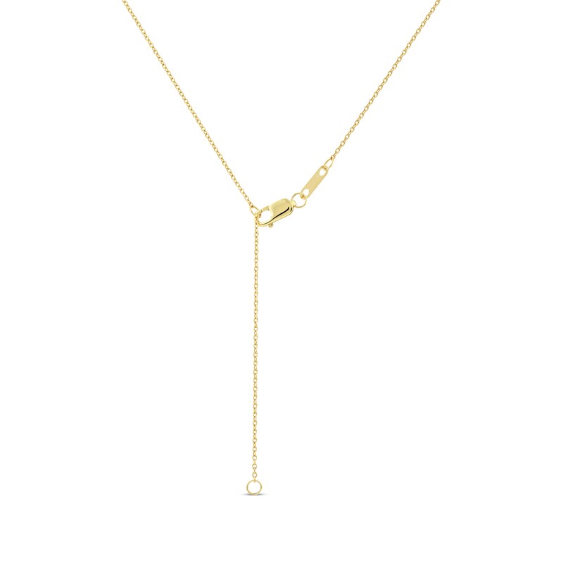 Main Image 4 of KAY Lab-Grown Diamonds Oval-Cut Halo Necklace 1/2 ct tw 10K Yellow Gold 18&quot;