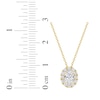 Thumbnail Image 6 of KAY Lab-Grown Diamonds Oval-Cut Halo Necklace 1/2 ct tw 10K Yellow Gold 18&quot;