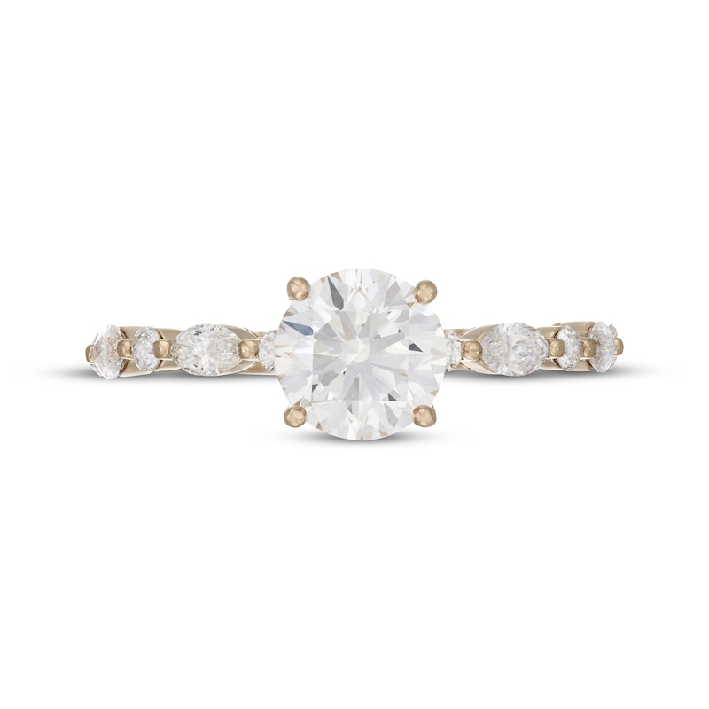 Main Image 3 of Neil Lane Artistry Round-Cut Lab-Grown Diamond Engagement Ring 2 ct tw 14K Yellow Gold