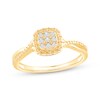 Thumbnail Image 1 of Diamond Cushion Frame Promise Ring 1/10 ct tw 10K Yellow Gold
