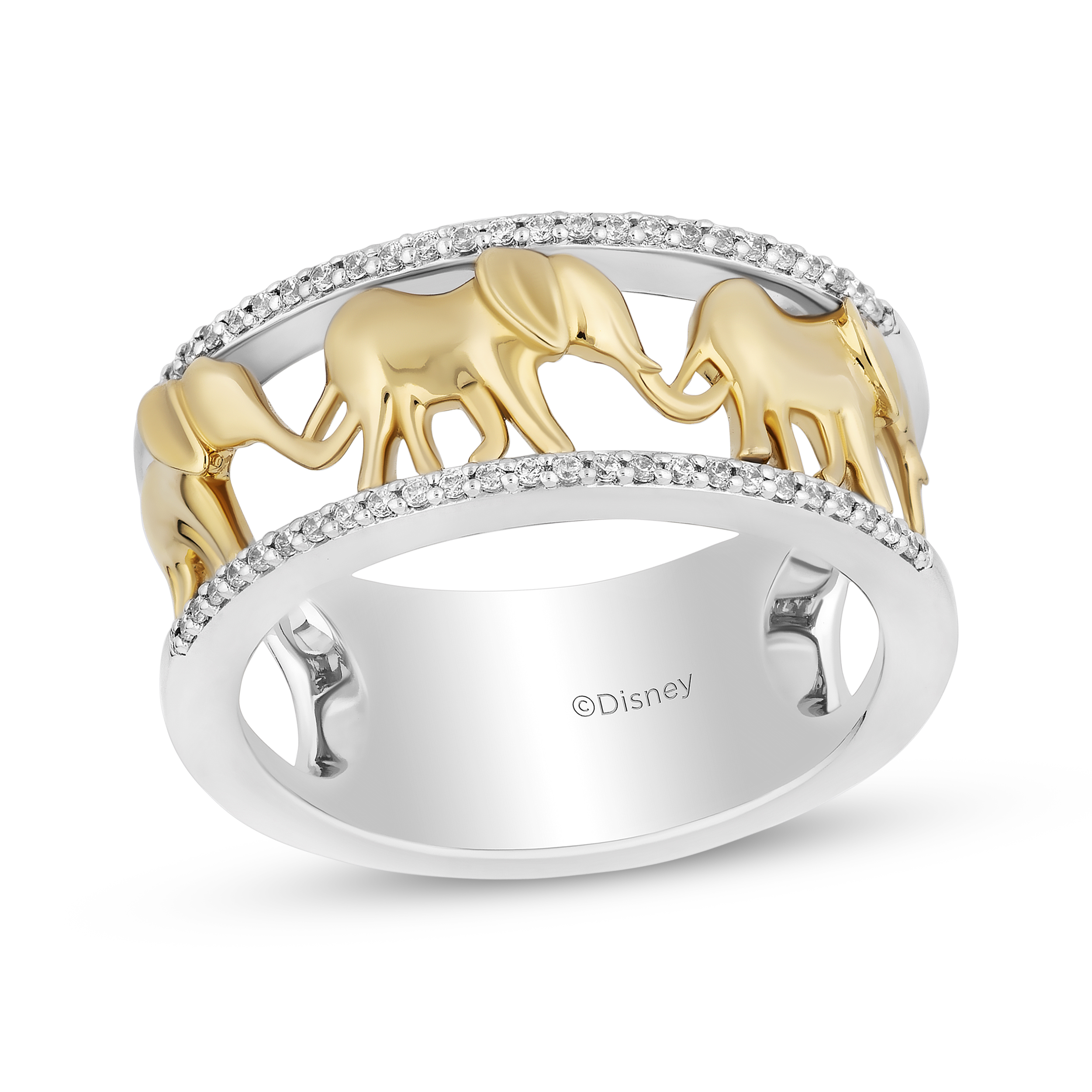 Main Image 1 of Disney Treasures The Lion King Diamond Ring 1/8 ct tw Sterling Silver & 10K Yellow Gold