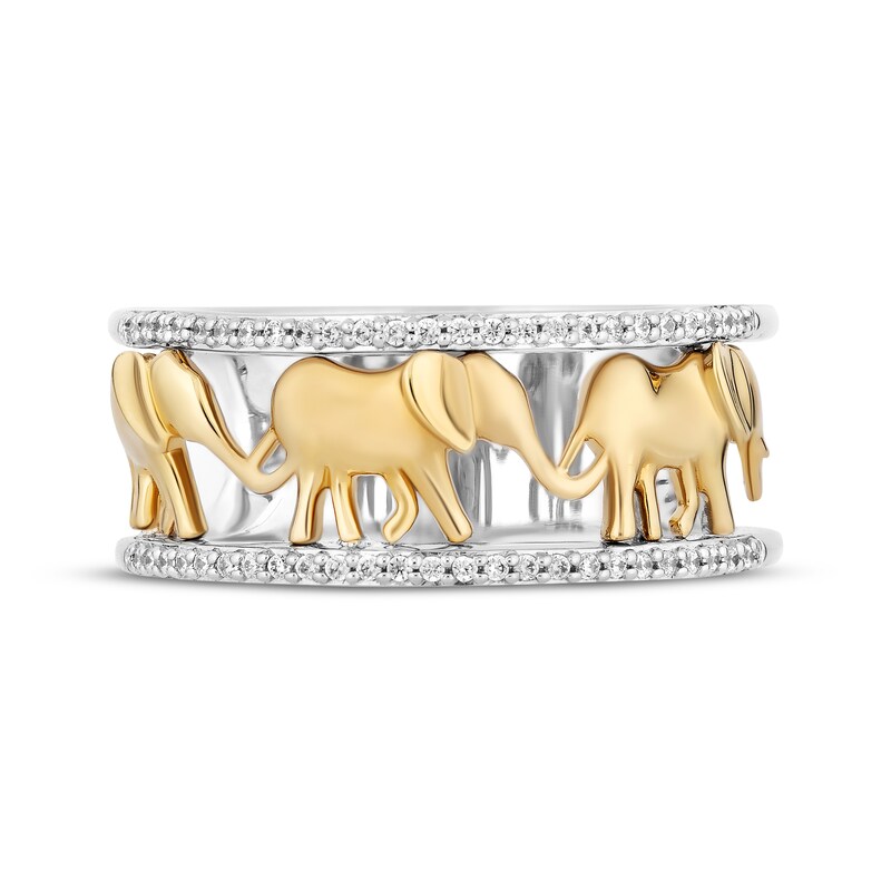 Main Image 4 of Disney Treasures The Lion King Diamond Ring 1/8 ct tw Sterling Silver & 10K Yellow Gold
