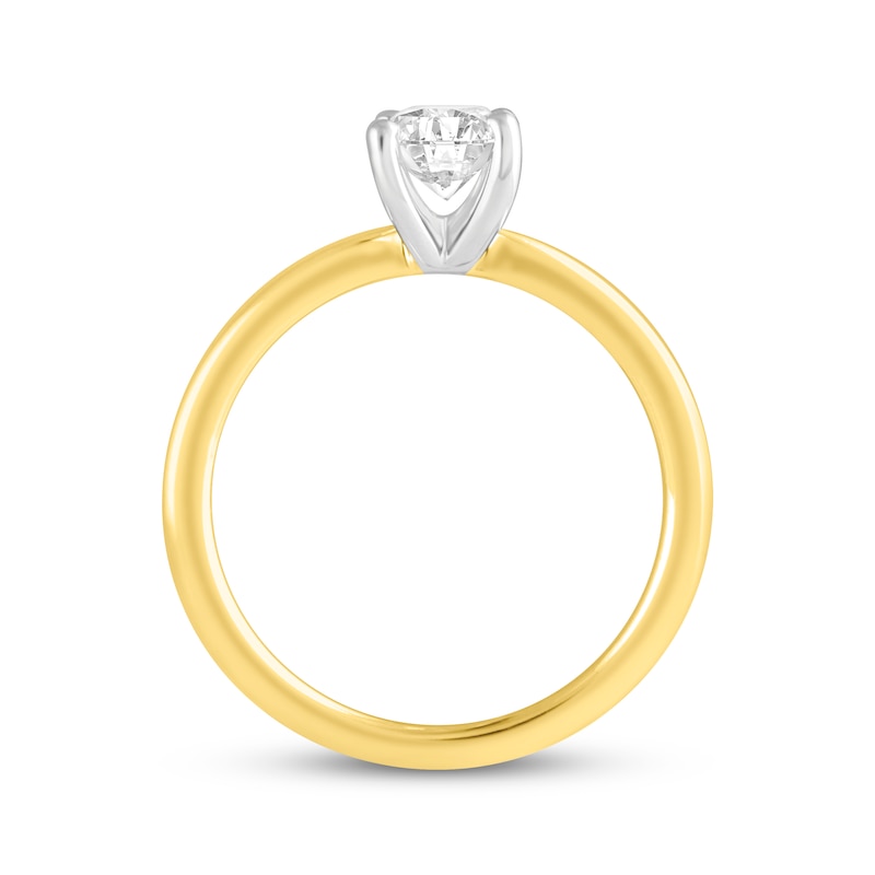 Main Image 3 of Now + Forever Lab-Grown Diamonds Oval-Cut Solitaire Engagement Ring 1 ct tw 14K Yellow Gold (F/SI2)