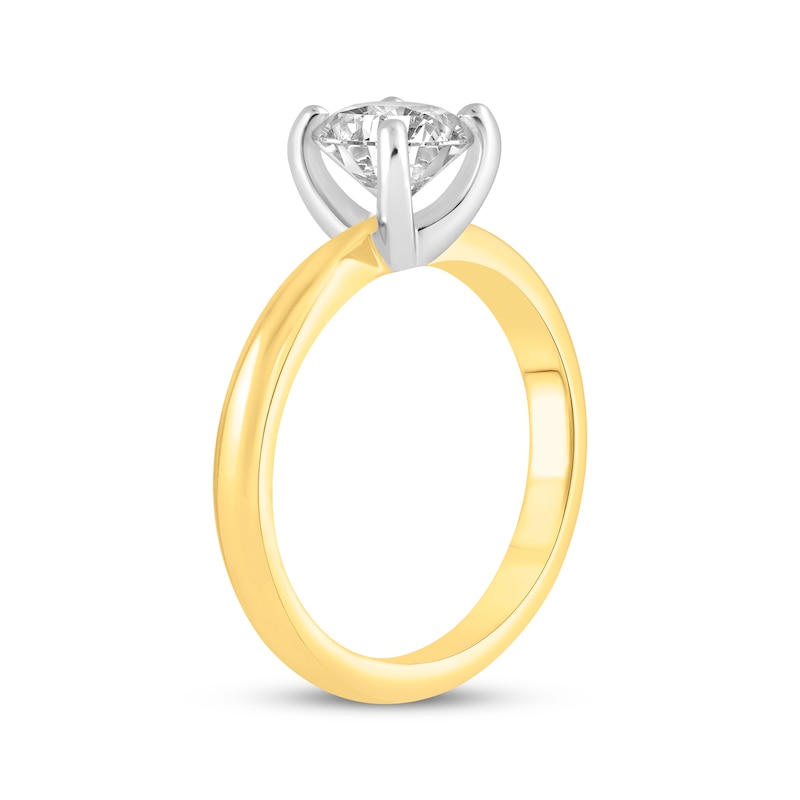 Main Image 2 of Now + Forever Lab-Grown Diamonds Oval-Cut Solitaire Engagement Ring 1-1/2 ct tw 14K Yellow Gold (F/SI2)