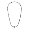 Thumbnail Image 1 of Bead Chain Necklace 5mm Solid Sterling Silver with Matte Black Finish 22&quot;