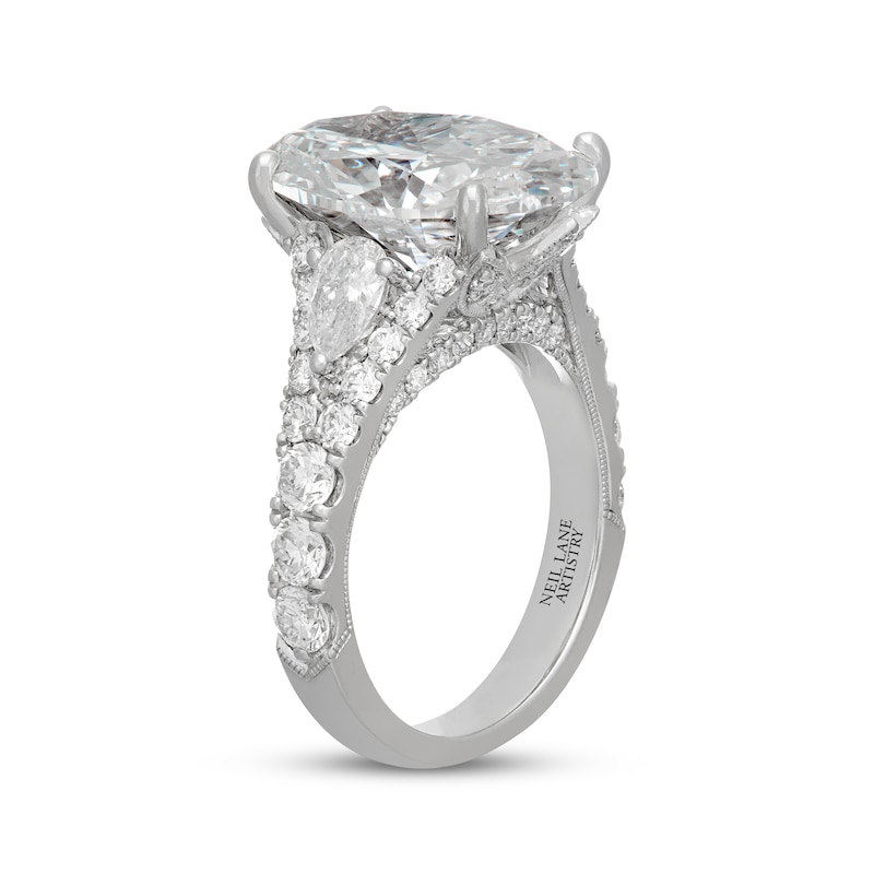 Main Image 5 of Neil Lane Artistry Oval-Cut Lab-Grown Diamond Engagement Ring 10 ct tw 14K White Gold