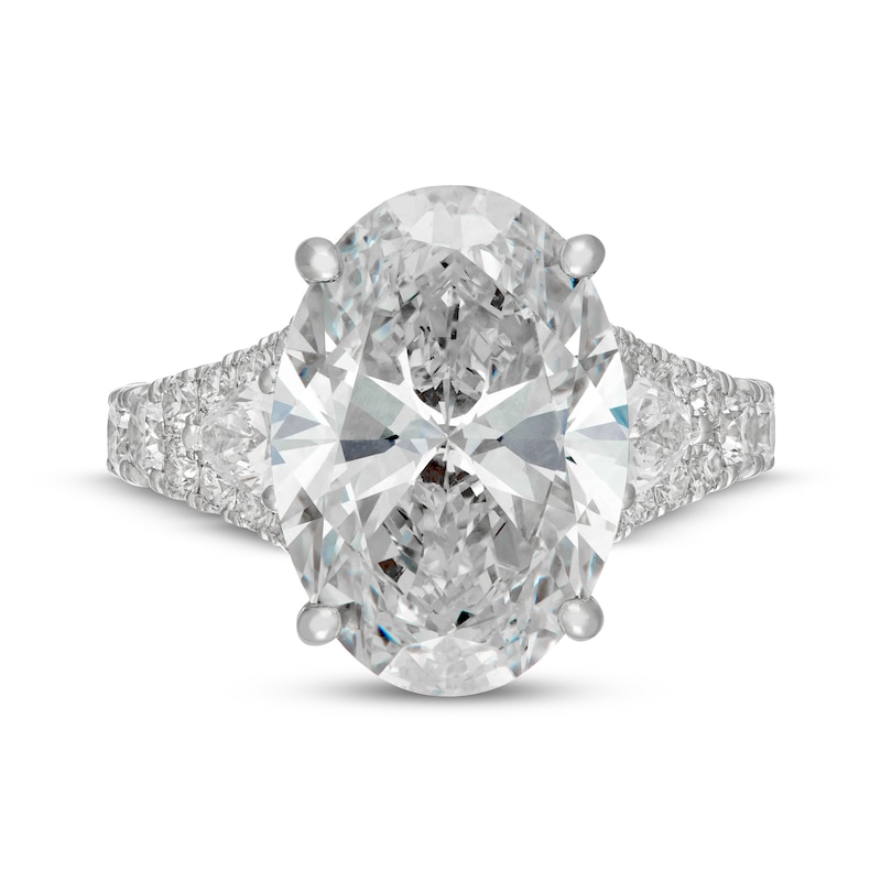 Main Image 6 of Neil Lane Artistry Oval-Cut Lab-Grown Diamond Engagement Ring 10 ct tw 14K White Gold