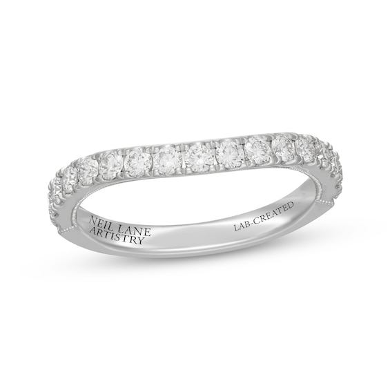 Neil Lane Artistry Lab-Grown Diamond Contour Wedding Band 5/8 ct tw 14K White Gold