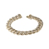 Thumbnail Image 0 of Hollow Diamond-Cut Curb Chain Bracelet 12mm 10K Yellow Gold 8.5"