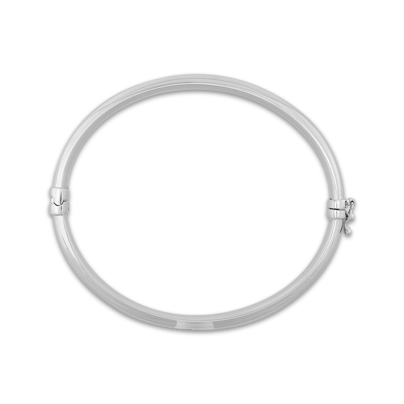 Main Image 2 of Hollow Tube Bangle Bracelet 10mm Sterling Silver