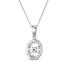 Thumbnail Image 3 of Unstoppable Love Blue & White Diamond Oval Necklace 1/5 ct tw Sterling Silver 19"