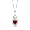 Thumbnail Image 0 of Disney Treasures The Lion King "Simba" Garnet & Diamond Accent Necklace Sterling Silver & 10K Yellow Gold 19"