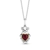 Thumbnail Image 1 of Disney Treasures The Lion King "Simba" Garnet & Diamond Accent Necklace Sterling Silver & 10K Yellow Gold 19"