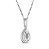Thumbnail Image 3 of THE LEO Diamond Multi-Stone Teardrop Necklace 1/2 ct tw 14K White Gold 19&quot;