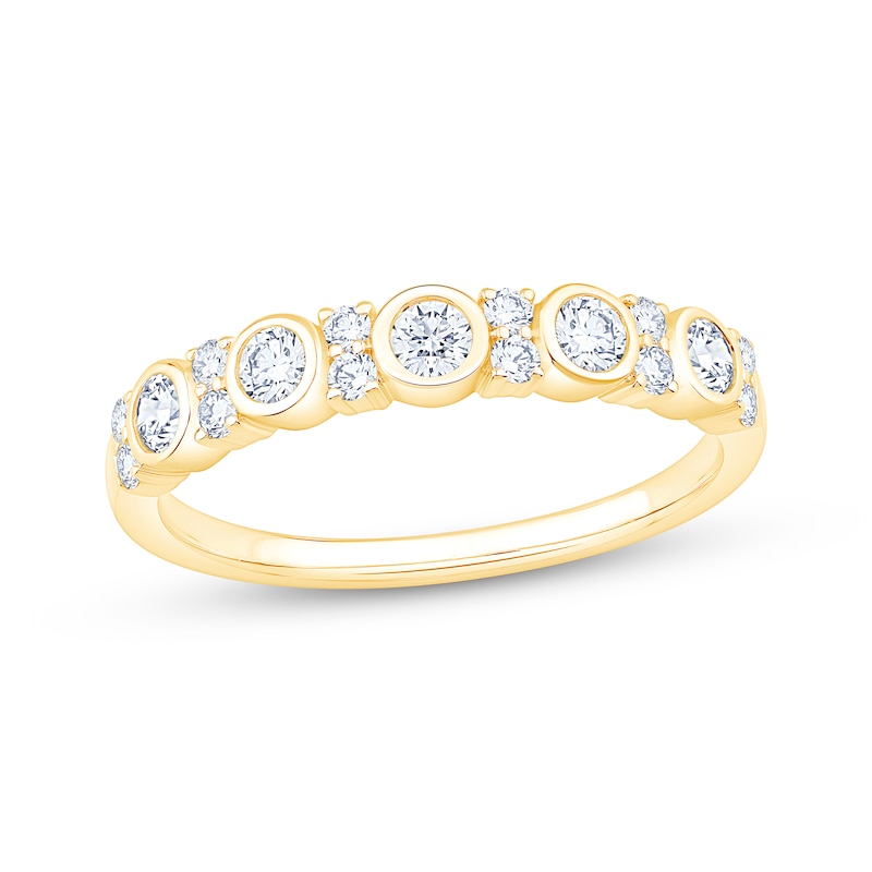 Lab-Created Diamonds by KAY Bezel-Set Anniversary Ring 1/2 ct tw 14K Yellow Gold