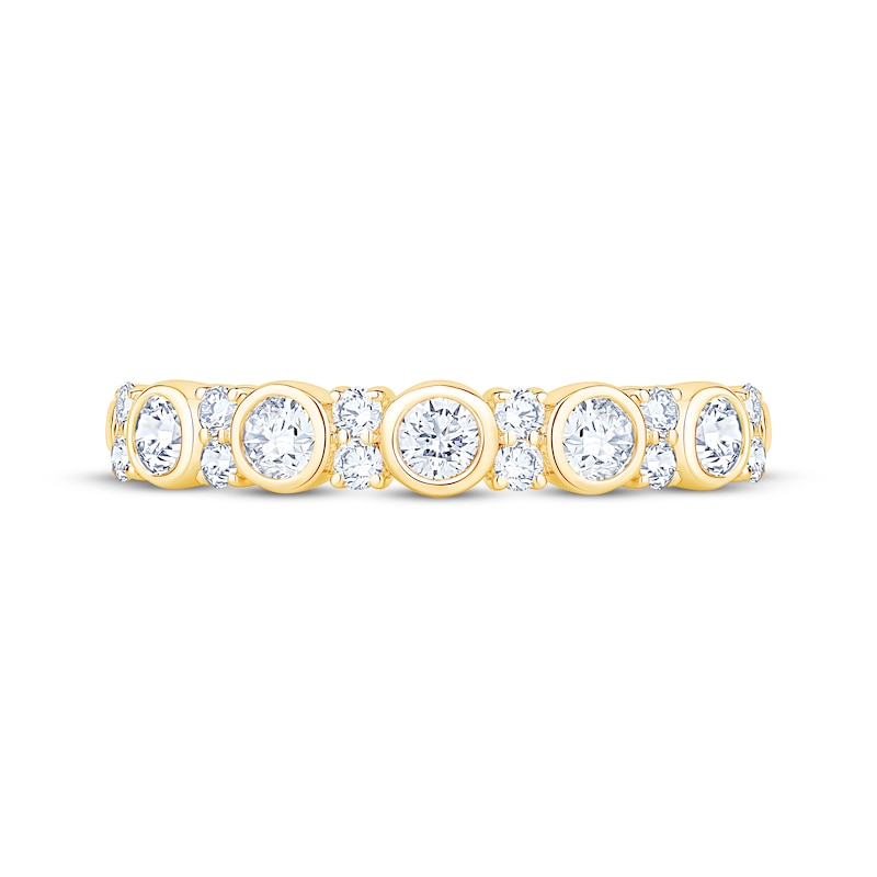 Lab-Created Diamonds by KAY Bezel-Set Anniversary Ring 1/2 ct tw 14K Yellow Gold