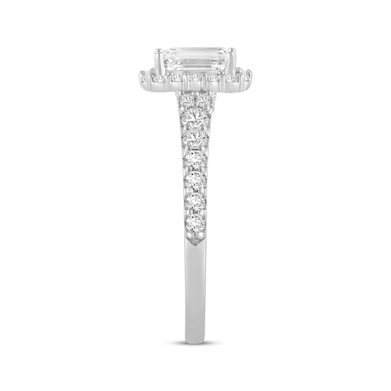 Main Image 2 of Now + Forever Lab-Grown Diamonds Radiant-Cut Engagement Ring 1-1/2 ct tw 14K White Gold