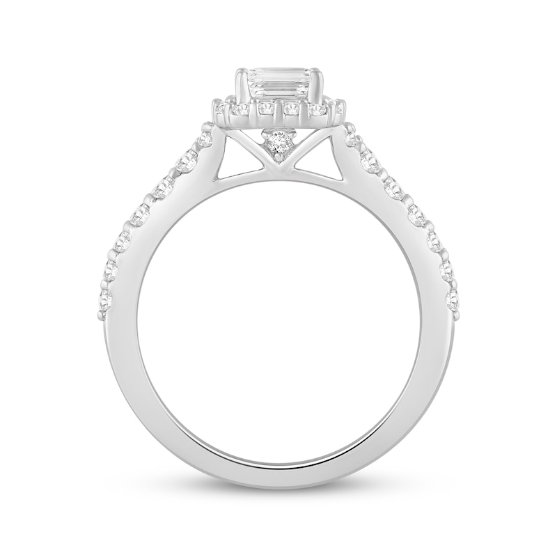 Main Image 3 of Now + Forever Lab-Grown Diamonds Radiant-Cut Engagement Ring 1-1/2 ct tw 14K White Gold