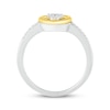 Thumbnail Image 3 of Diamond Heart Promise Ring 1/10 ct tw Sterling Silver & 10K Yellow Gold