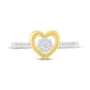 Thumbnail Image 4 of Diamond Heart Promise Ring 1/10 ct tw Sterling Silver & 10K Yellow Gold
