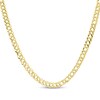 Thumbnail Image 1 of Diamond-Cut Double Curb Chain Necklace 4.7mm Semi-Solid 14K Yellow Gold 20&quot;