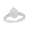 Thumbnail Image 1 of Now + Forever Lab-Grown Diamonds Pear-Shaped Halo Engagement Ring 1 ct tw 14K White Gold