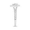 Thumbnail Image 2 of Now + Forever Lab-Grown Diamonds Pear-Shaped Halo Engagement Ring 1 ct tw 14K White Gold