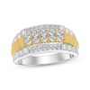 Thumbnail Image 1 of Men's Diamond Overlay Ring 1/2 ct tw 10K Two-Tone Gold