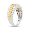 Thumbnail Image 2 of Men's Diamond Overlay Ring 1/2 ct tw 10K Two-Tone Gold