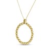Thumbnail Image 2 of Beaded Circle Necklace 10K Yellow Gold 18&quot;