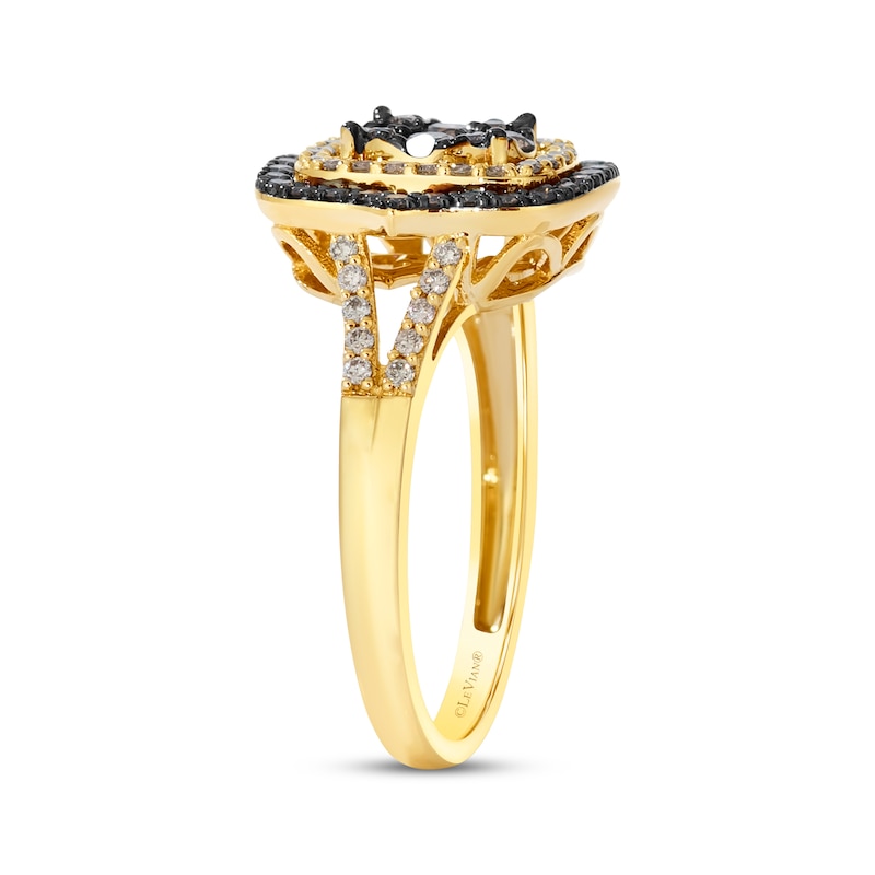 Main Image 2 of Le Vian Diamond Double Halo Ring 3/4 ct tw 14K Honey Gold