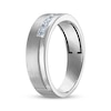Thumbnail Image 2 of Now + Forever Men's Square-Cut Diamond Offset Wedding Band 1/3 ct tw 10K White Gold